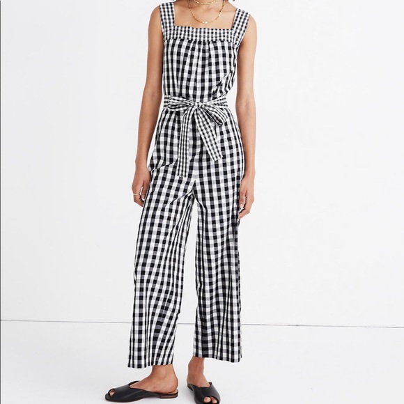Madewell Pants - NWT Madewell Gingham Sleeveless Jumpsuit